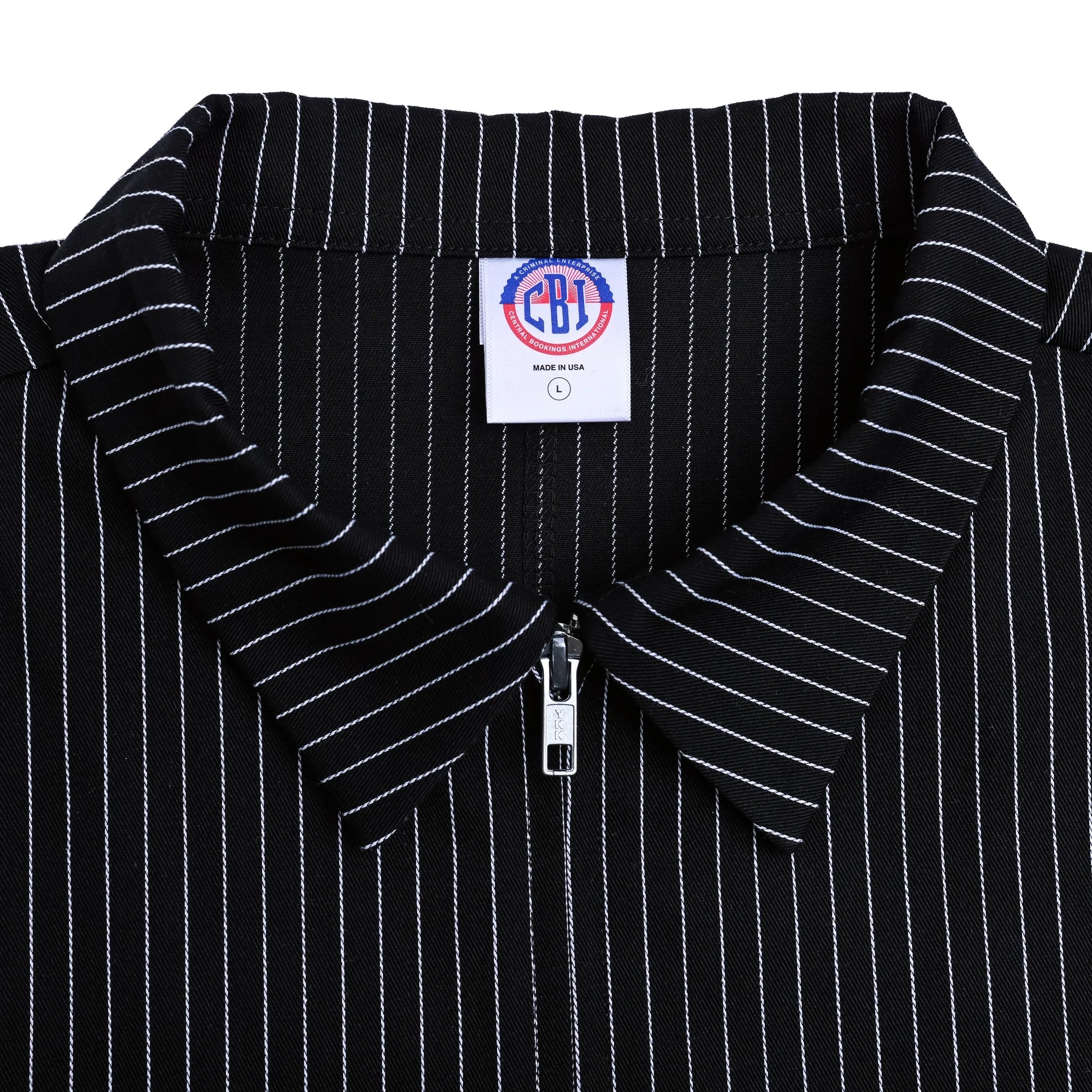 Classic "Street Zip" Pinstripe Shirt