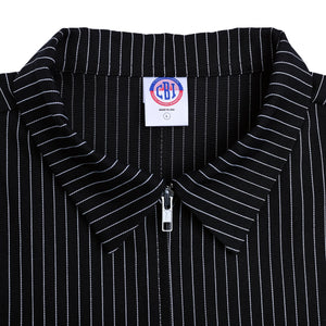 Classic "Street Zip" Pinstripe Shirt