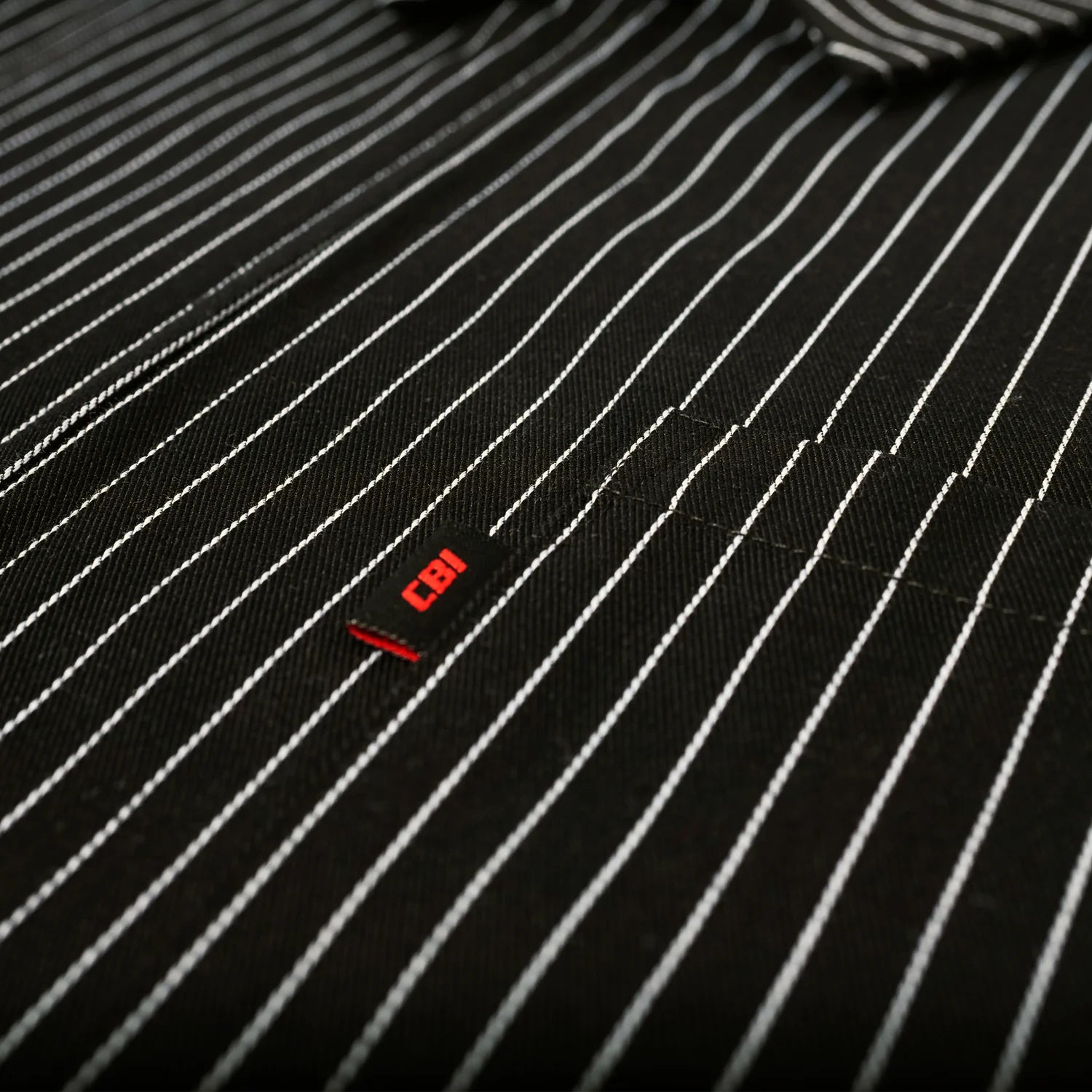 Classic "Street Zip" Pinstripe Shirt